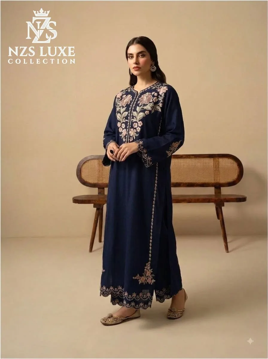 formal unstitched dress ETHNIC Embroidered Silk 2-Piece Suit 2026 | ETHNIC Inspired Unstitched Suit 25.12SID