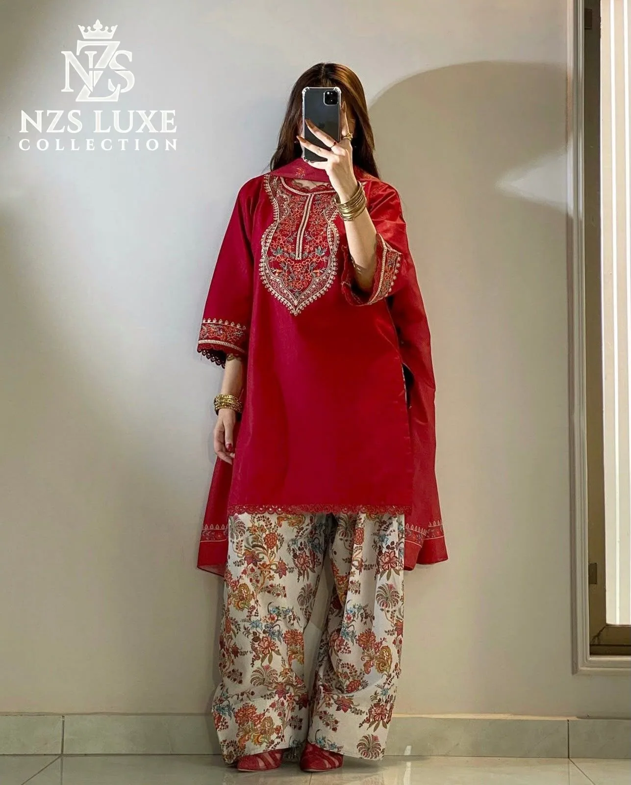 Embroidered Airjet Dhanak 2-Piece unStitched Suit - image 1