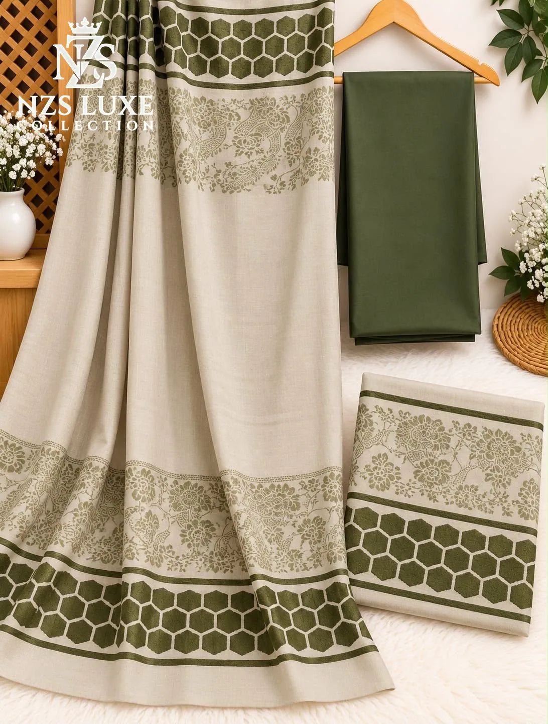 Printed Border 3-Piece unStitched Suit - image 4