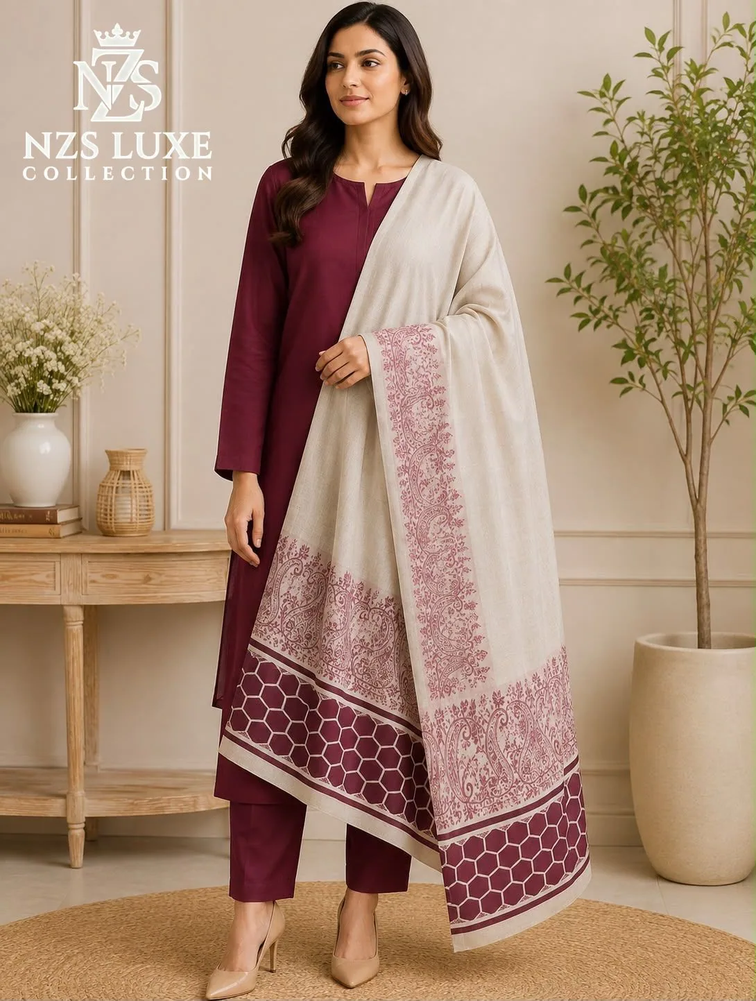 Printed Border 3-Piece unStitched Suit - image 5