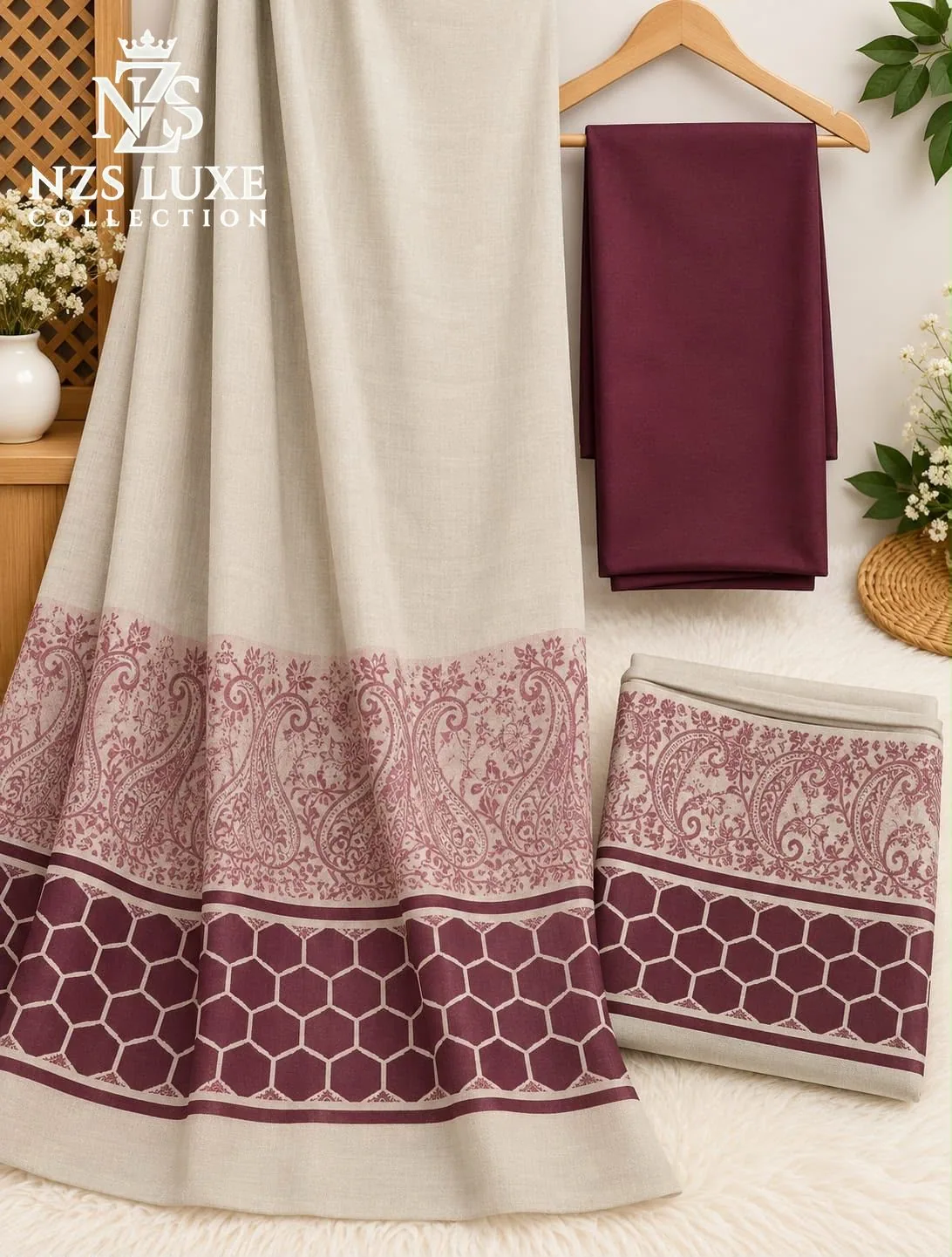 Printed Border 3-Piece unStitched Suit - image 6