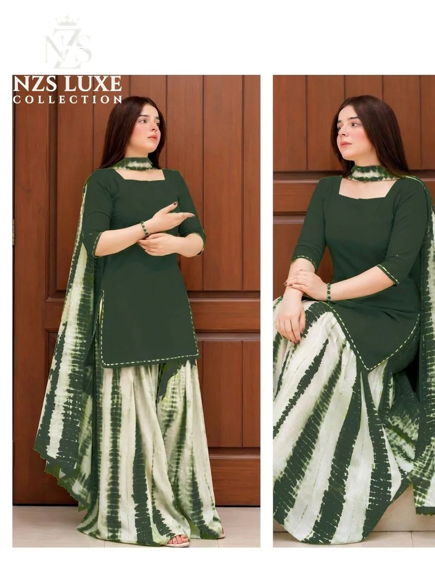 Digital Printed Linen 3-Piece unStitched Suit in Mint Green - image 1