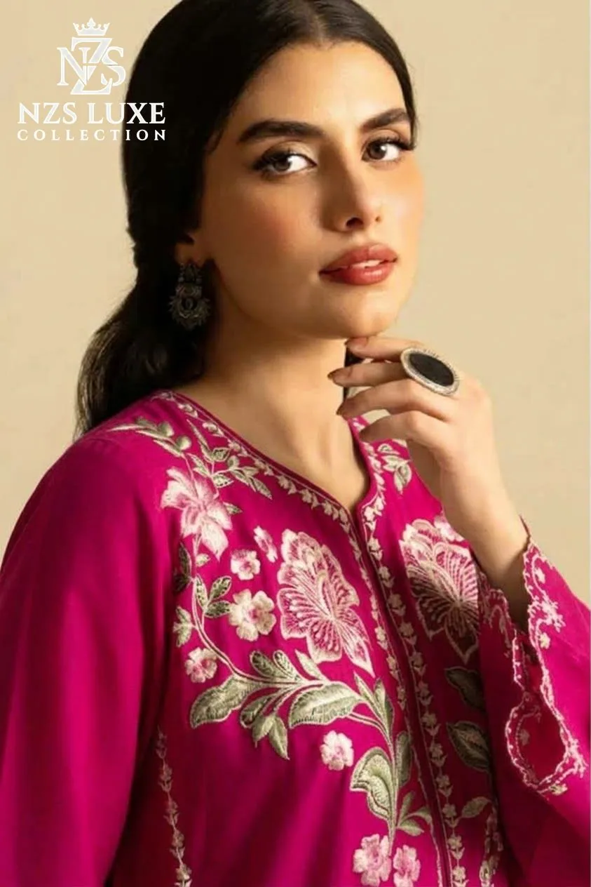 Pure Dhanak Embroidered 2-Piece unStitched Suit - image 6
