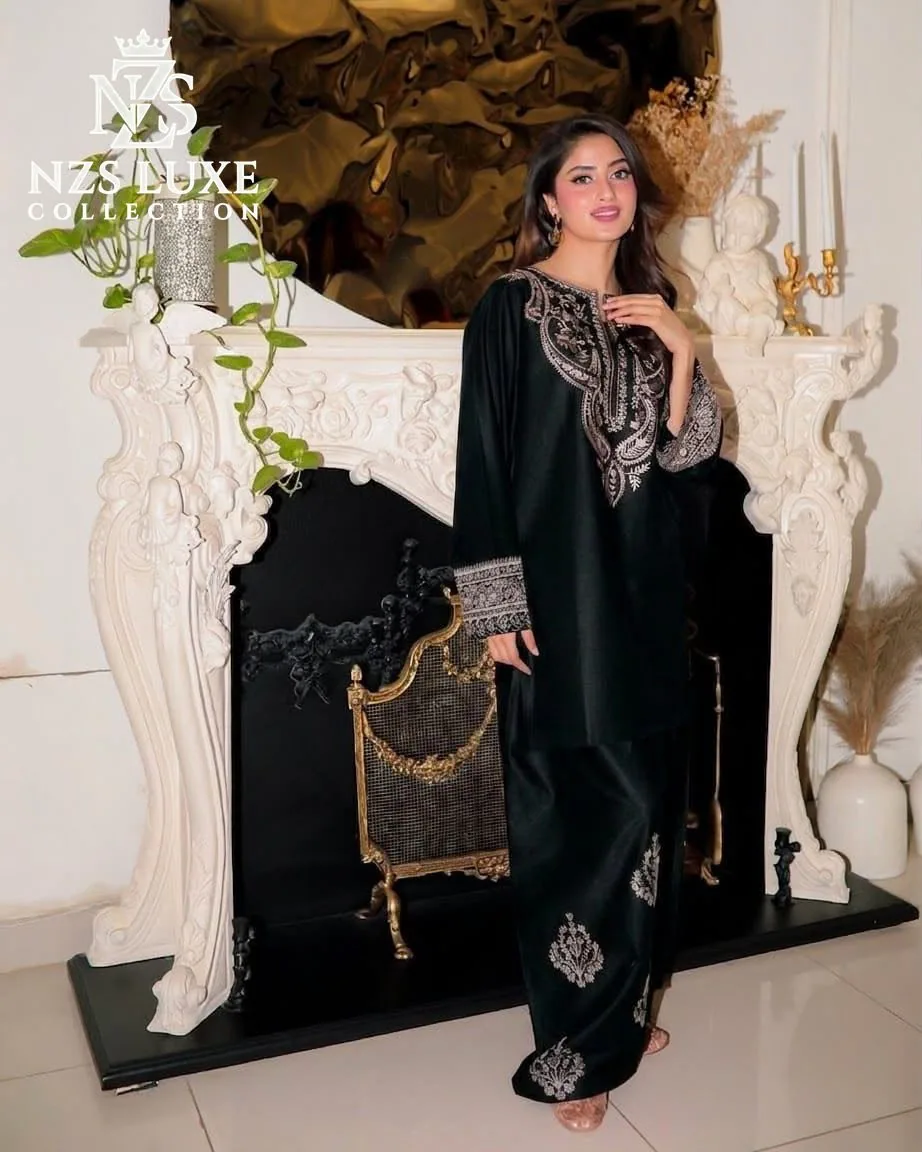 Embroidered Dhanak 3-Piece unStitched Suit in Winter Shades - image 5