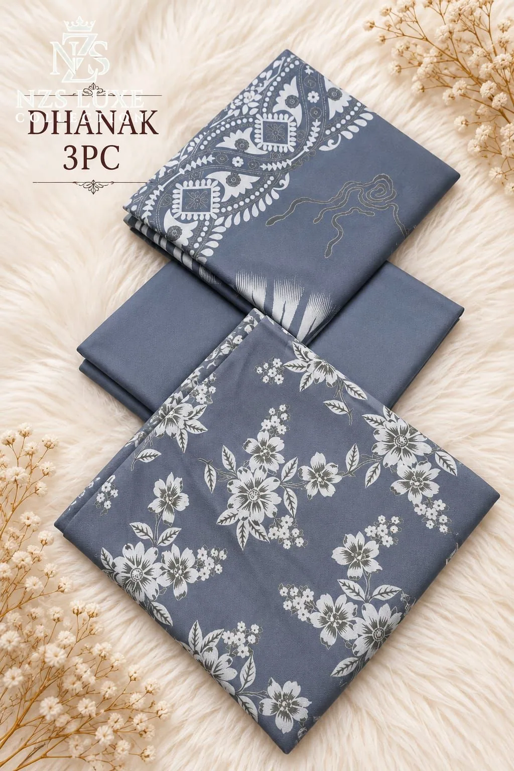 Lakhany Dhanak Printed 3-Piece unStitched Suit - image 2
