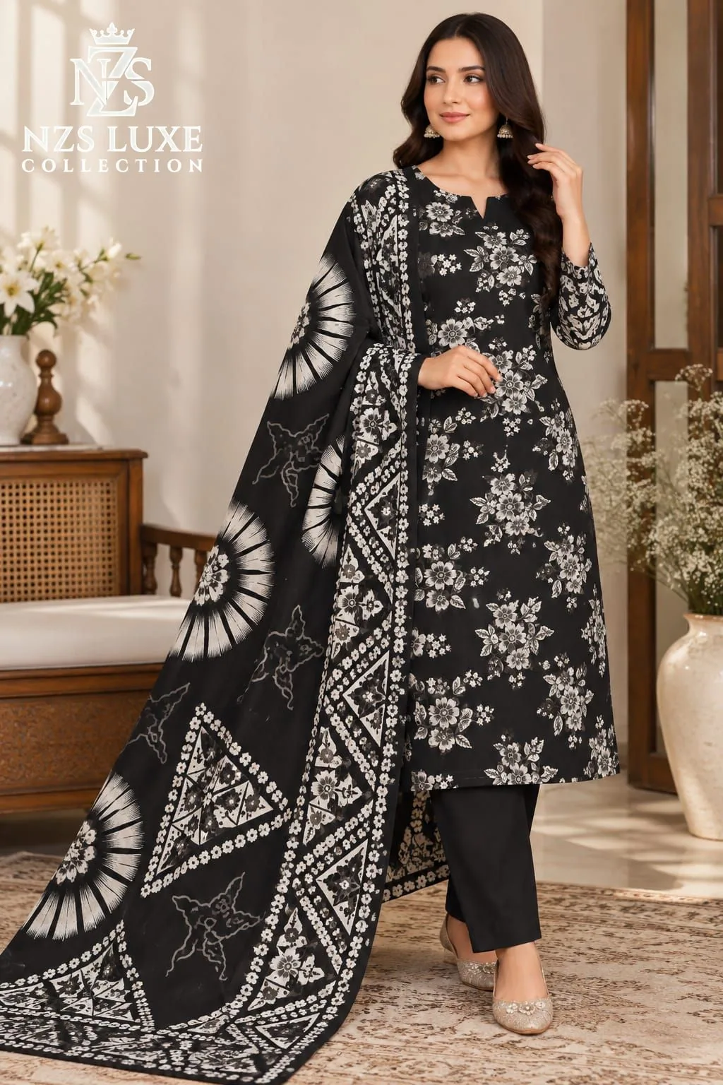Lakhany Dhanak Printed 3-Piece unStitched Suit - image 3