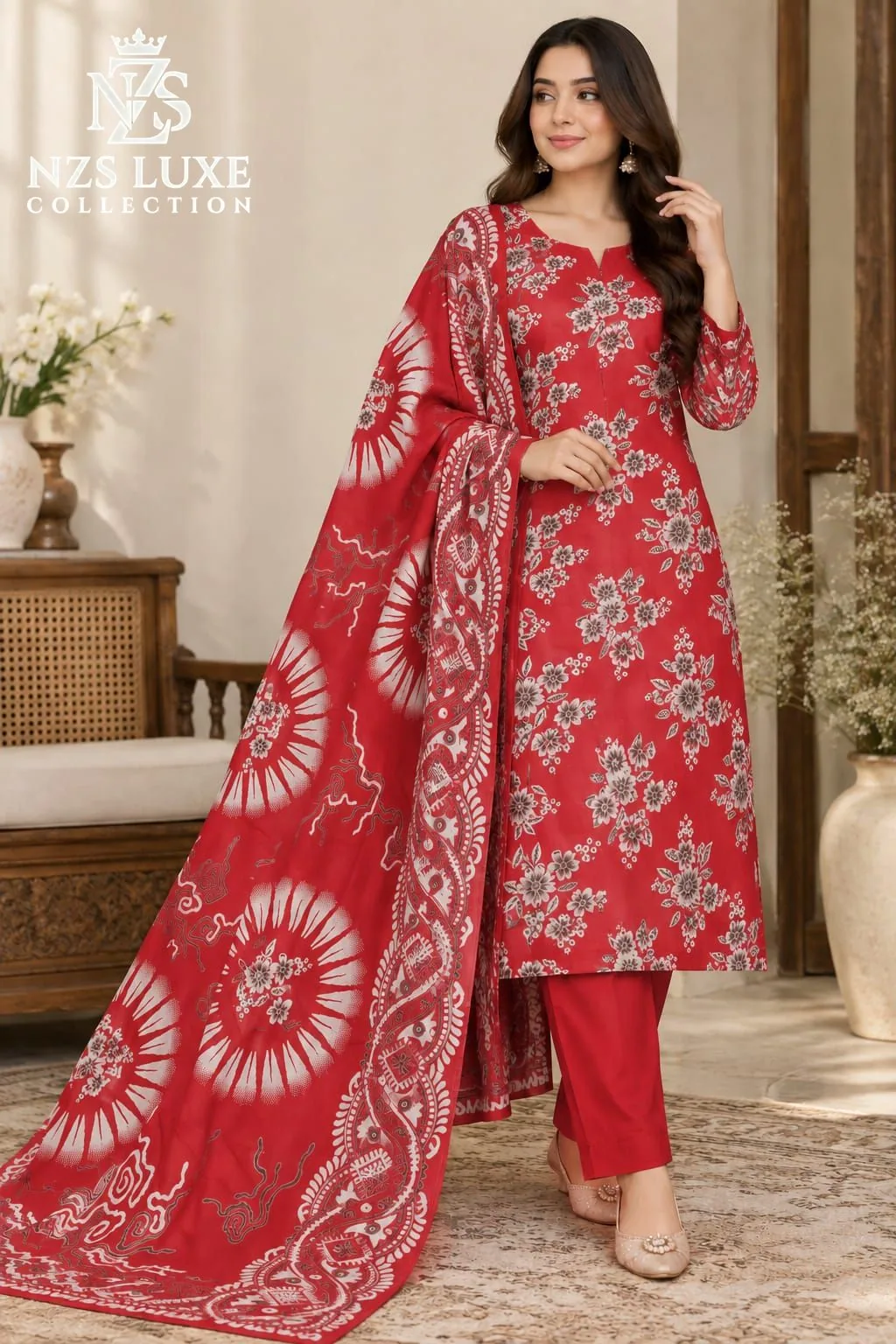 Lakhany Dhanak Printed 3-Piece unStitched Suit - image 5