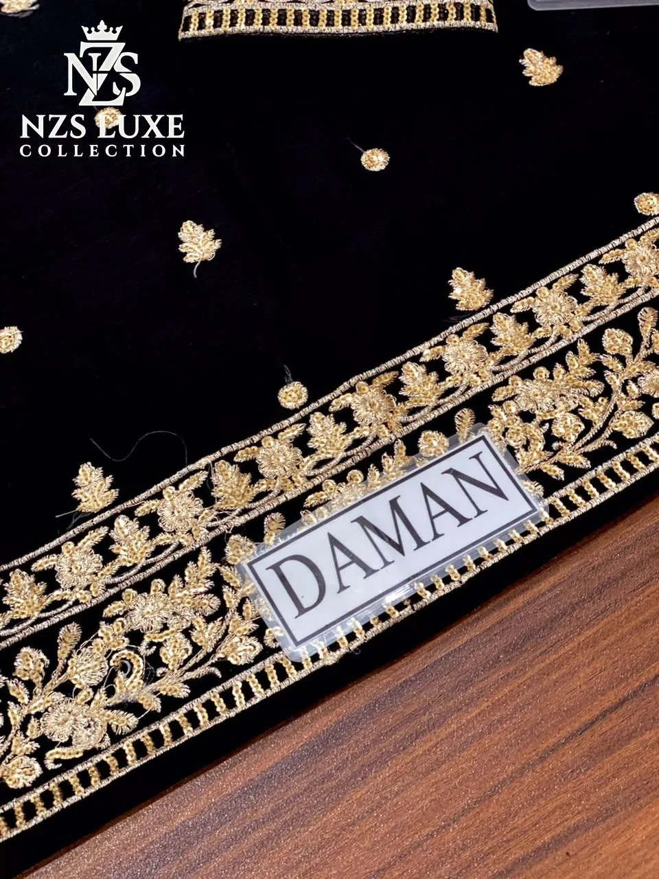 Embroidered Chiffon 3-Piece unStitched Suit with Sequence Work - image 5