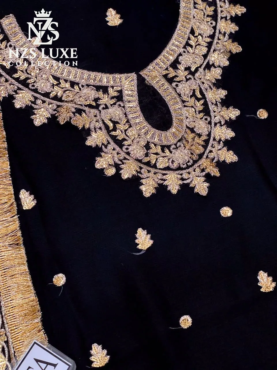 Embroidered Chiffon 3-Piece unStitched Suit with Sequence Work - image 6