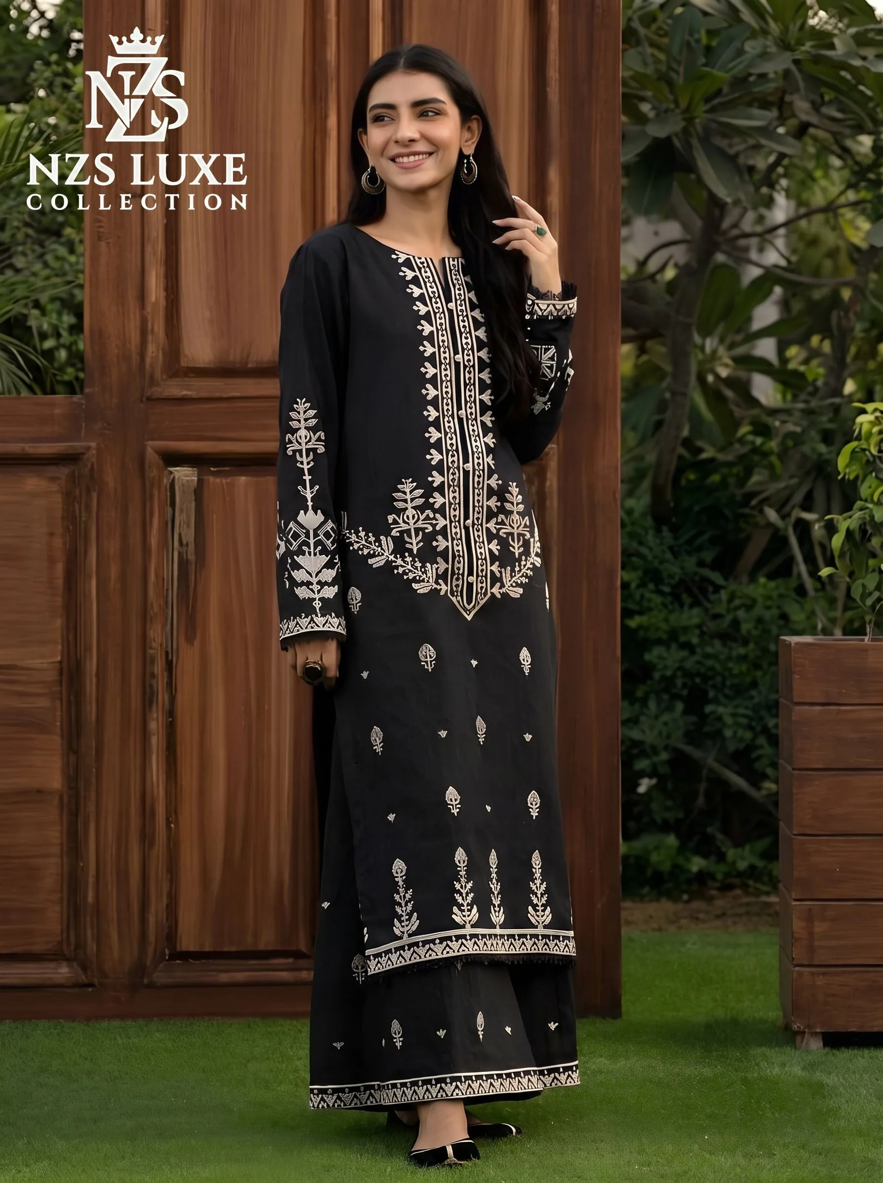 Dhanak Embroidered 2-Piece unStitched Suit - image 6