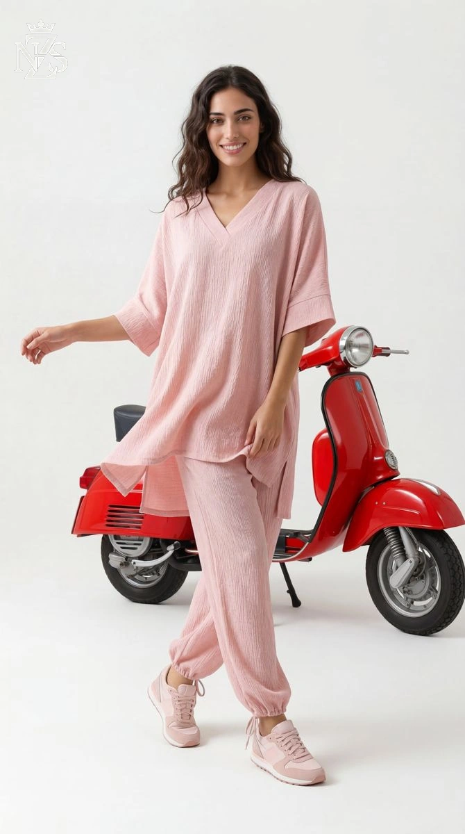 NZS LUXE Western Co-ord 2-Piece Stitched Suit in Blush pink - image 3