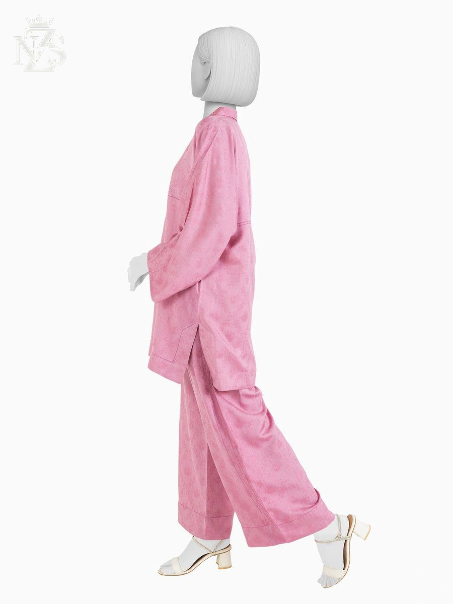 NZS LUXE Jacquard Co-ord 2-Piece Stitched Suit in Pink - image 3