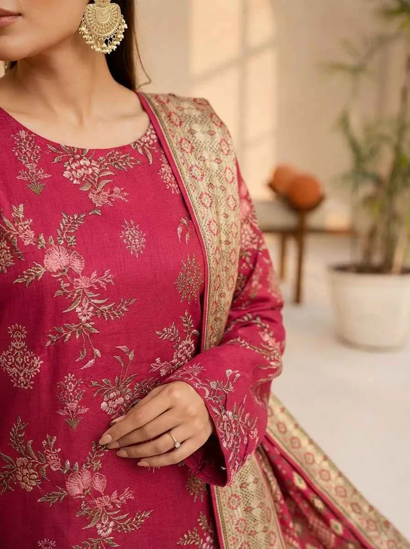 Red Printed Marina 3-Piece Winter Collection - image 4