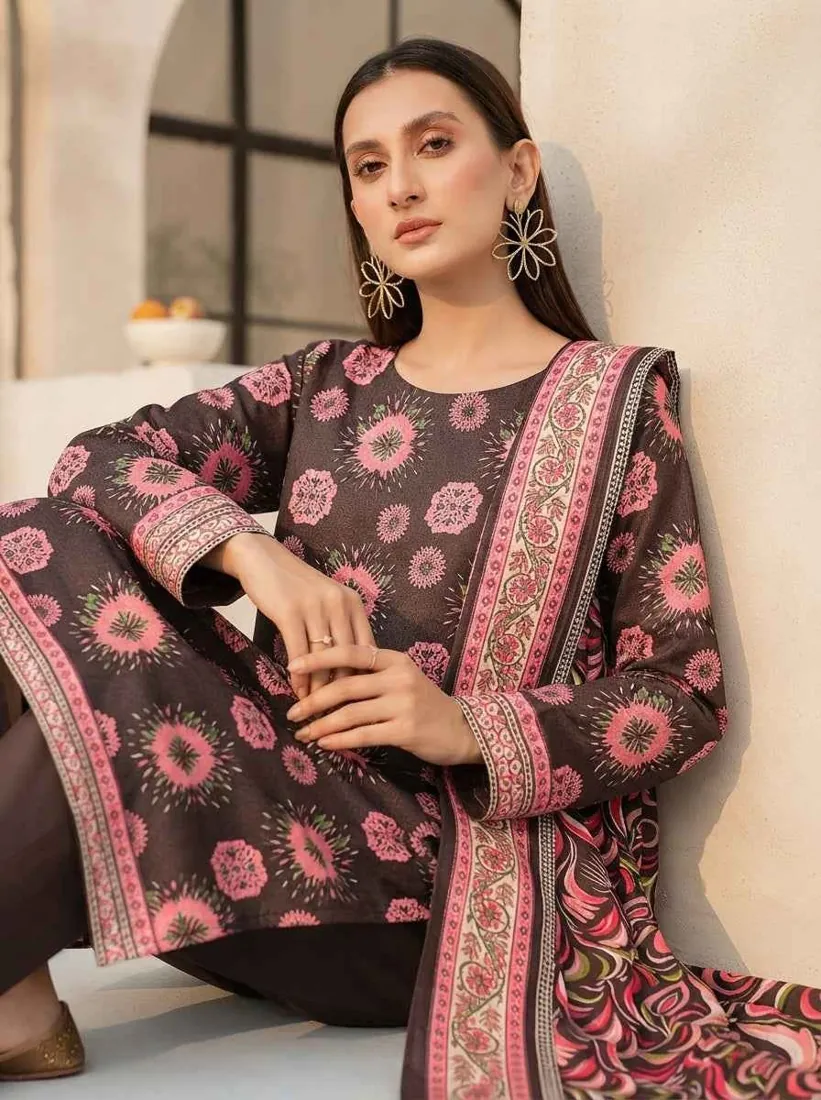 Brown Printed Marina 3-Piece Winter Collection - image 2