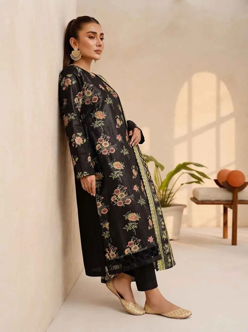 Black Printed Marina 3-Piece Winter Collection - image 1