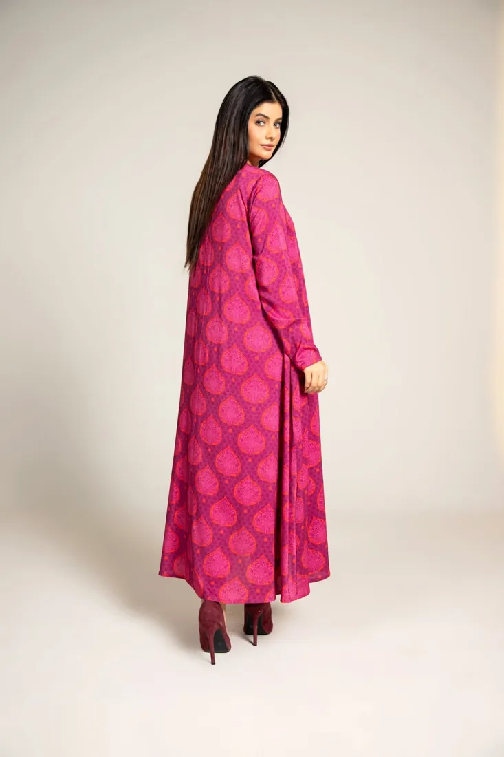 Pink Printed Linen 2-Piece Winter Collection - image 3