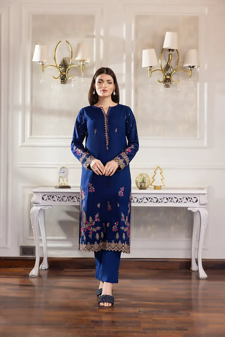 Blue Embroidered Lawn 2-Piece Suit - image 2