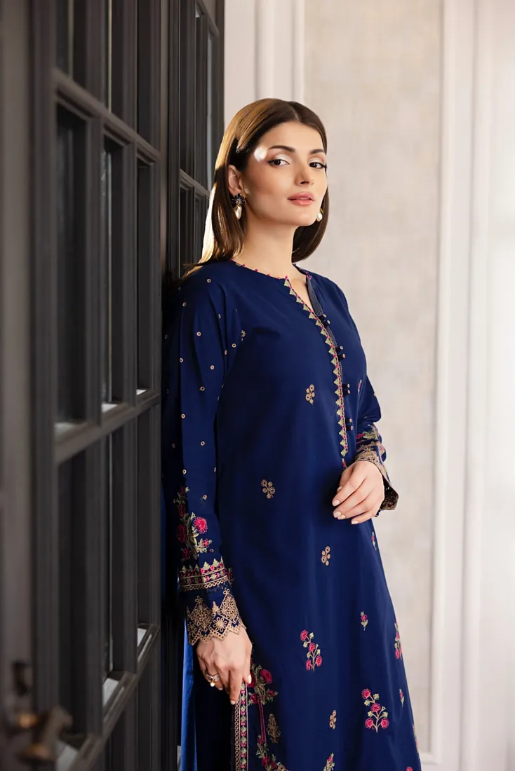 Blue Embroidered Lawn 2-Piece Suit - image 5