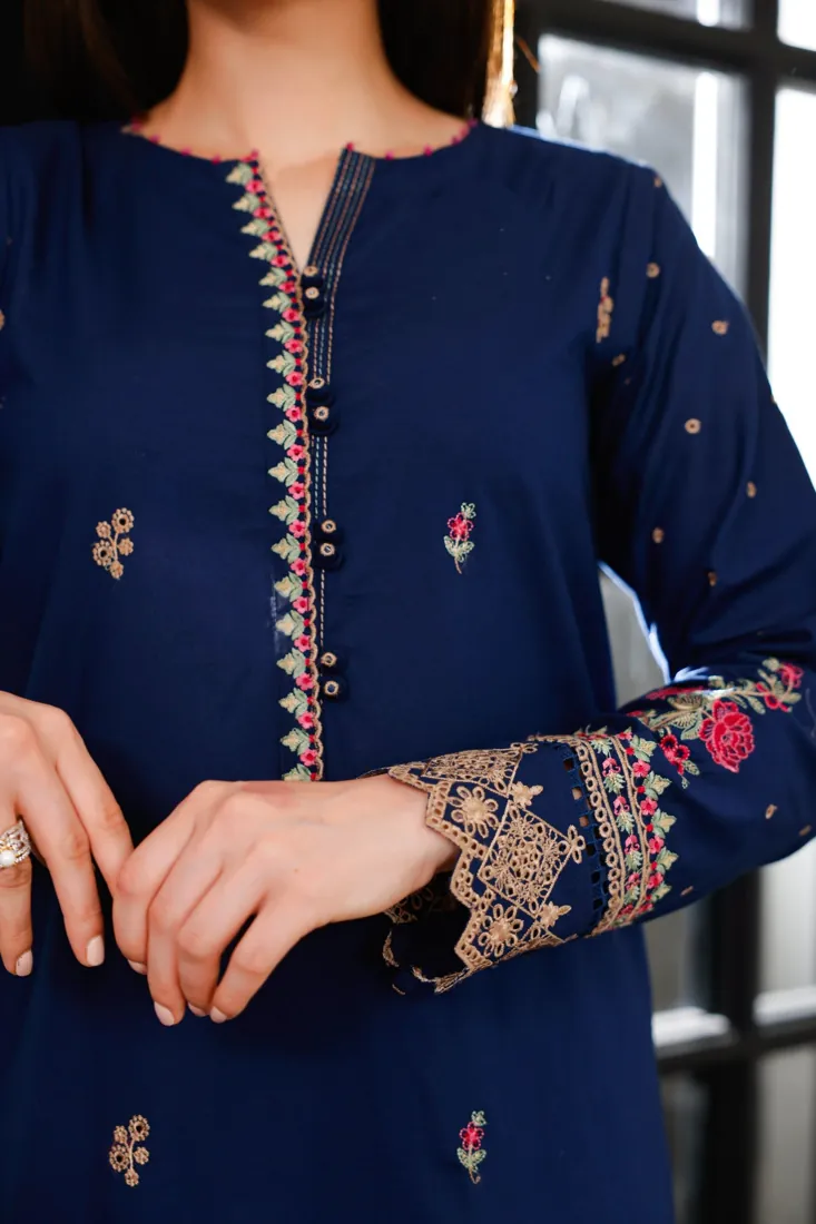 Blue Embroidered Lawn 2-Piece Suit - image 6
